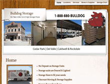 Tablet Screenshot of bulldogstorage.com